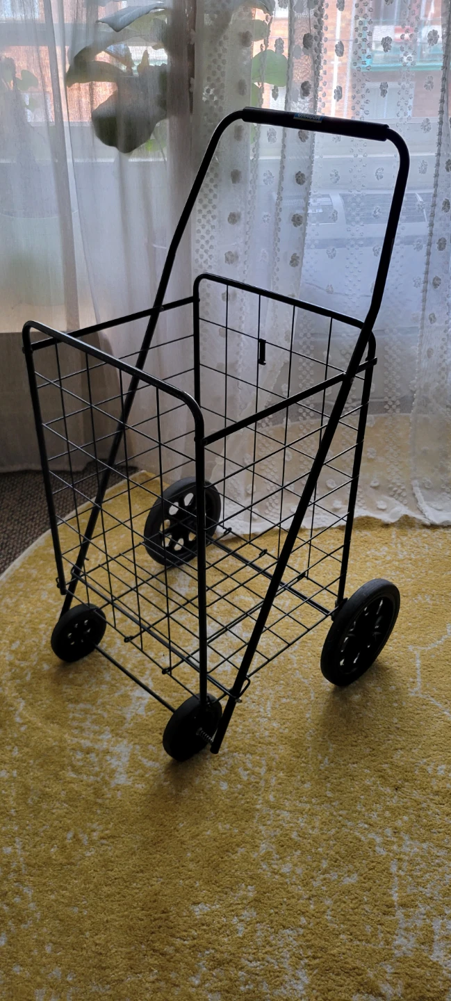 Black Foldable Shopping Cart