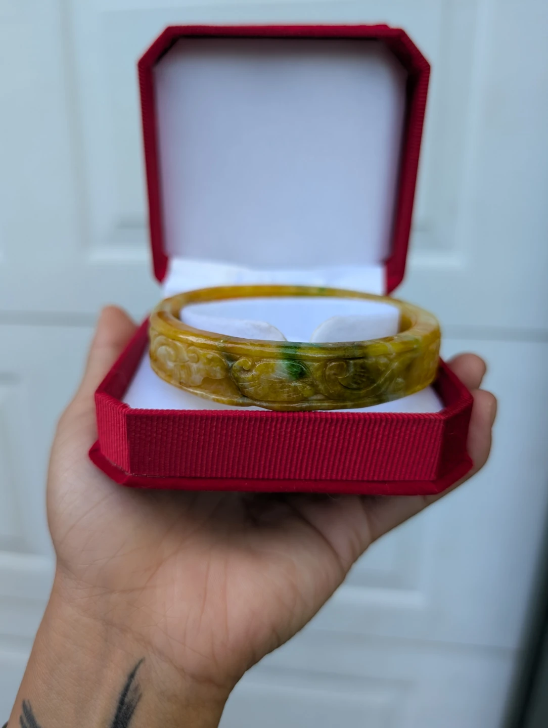 ⚽Carved Jade Bangle Bracelet
