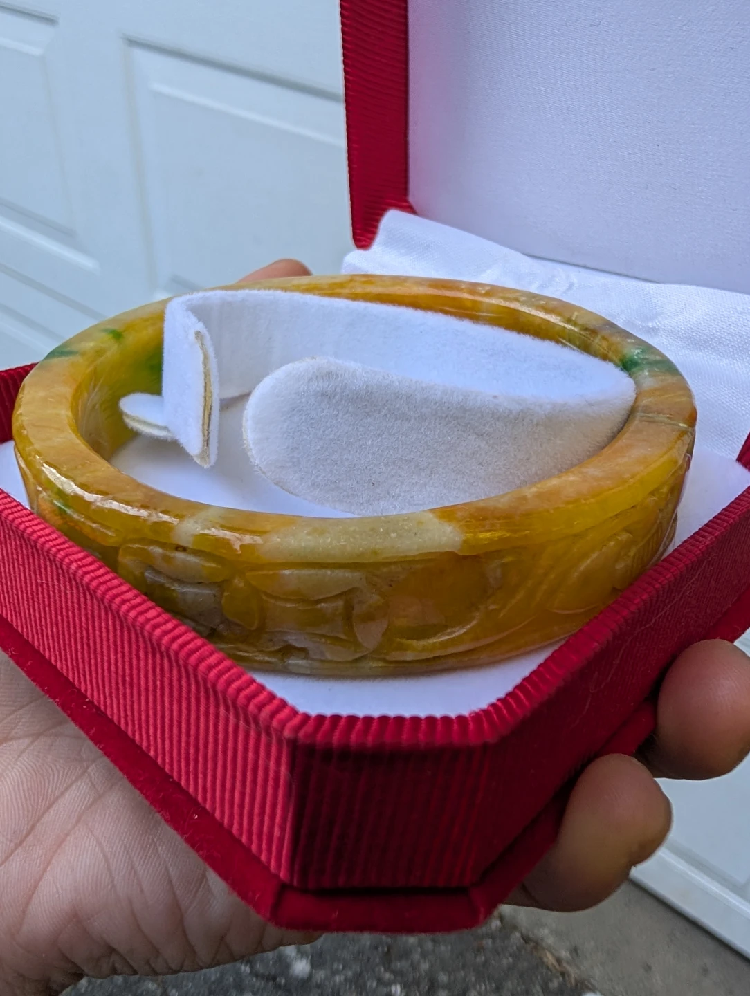 ⚽Carved Jade Bangle Bracelet - photo 5