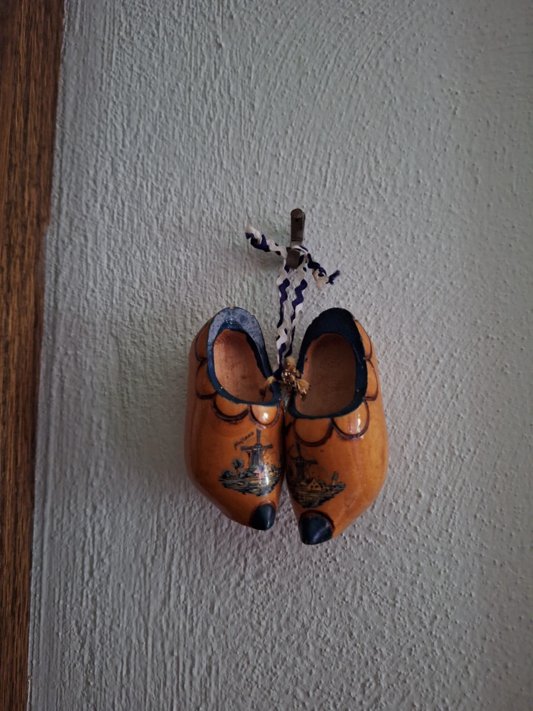Wooden Dutch Clogs with Windmill Decor