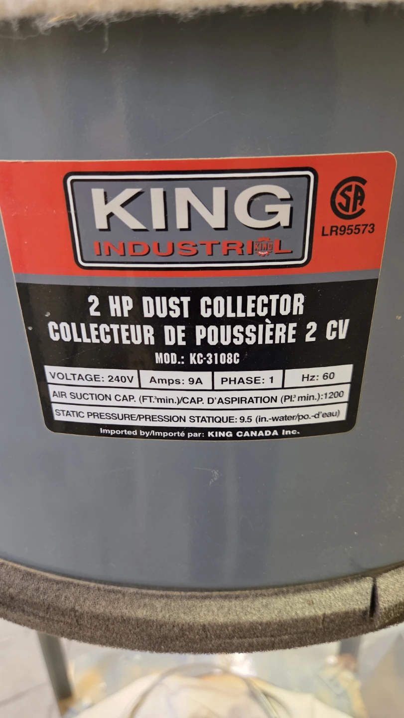 KING 2 HP Dust Collector - photo 2