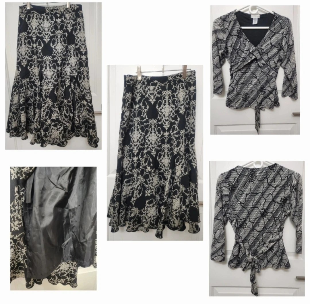 ⚽️ Bundle-Floral Skirt and Wrap Top Set