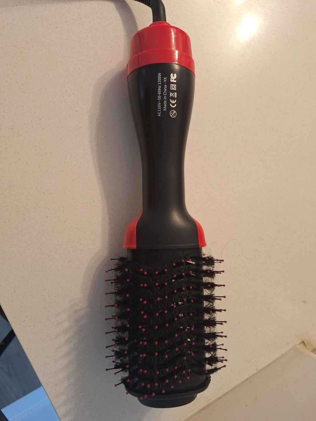 Hair Dryer Brush - Black & Red