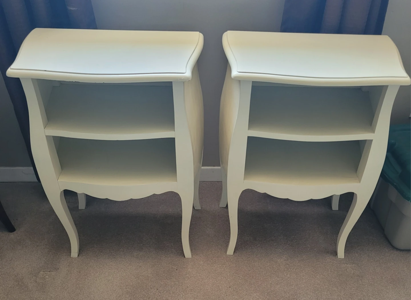 Pair of Cream Coloured Side Tables