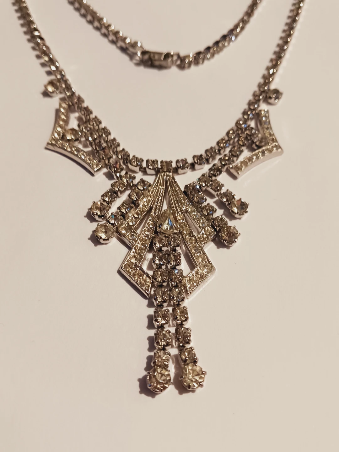 Gorgeous Art Deco Vintage Sparkling Rhinestone Necklace - photo 5
