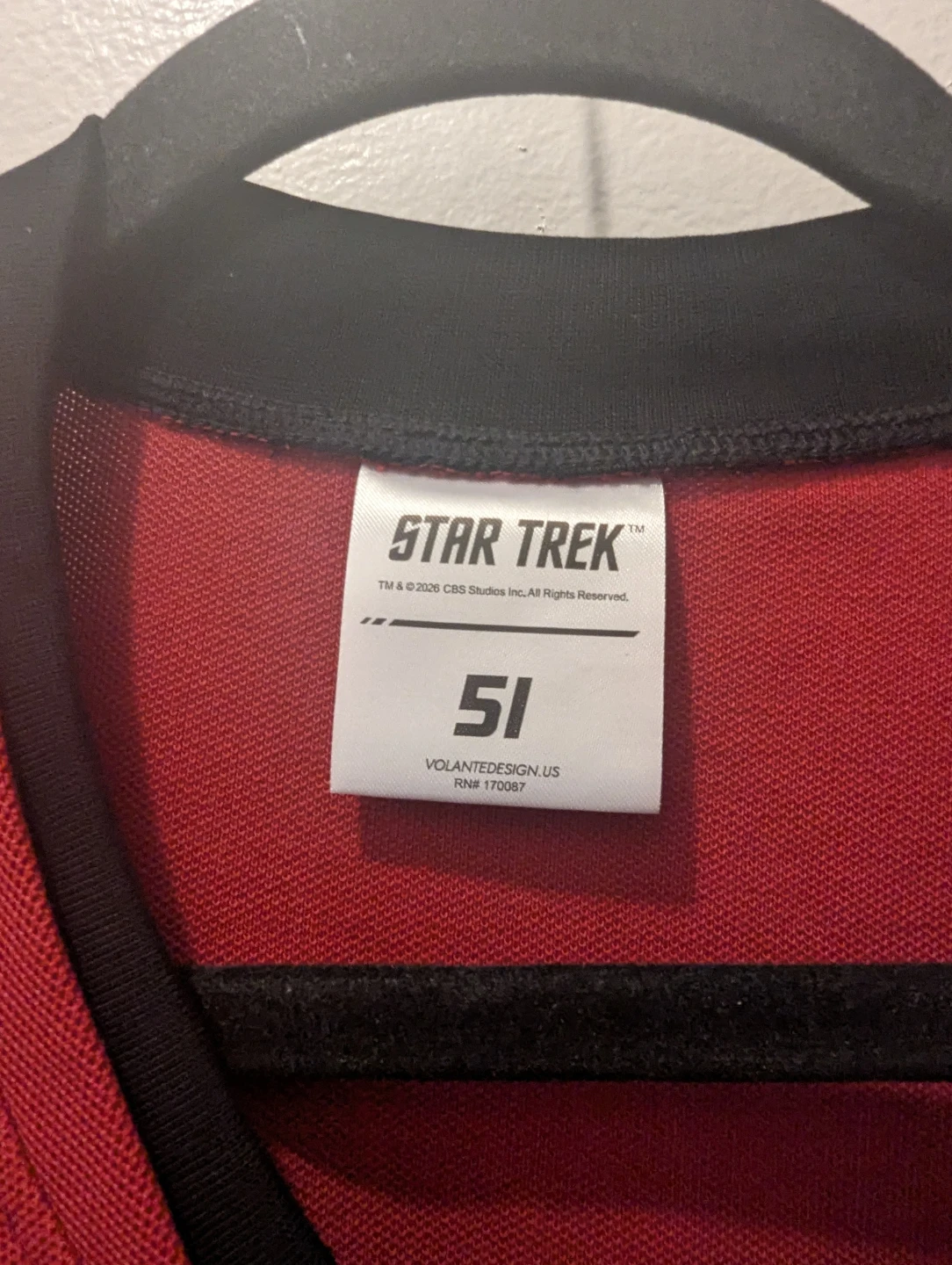 Star Trek Red Long Sleeve Shirt Size 51 - photo 3
