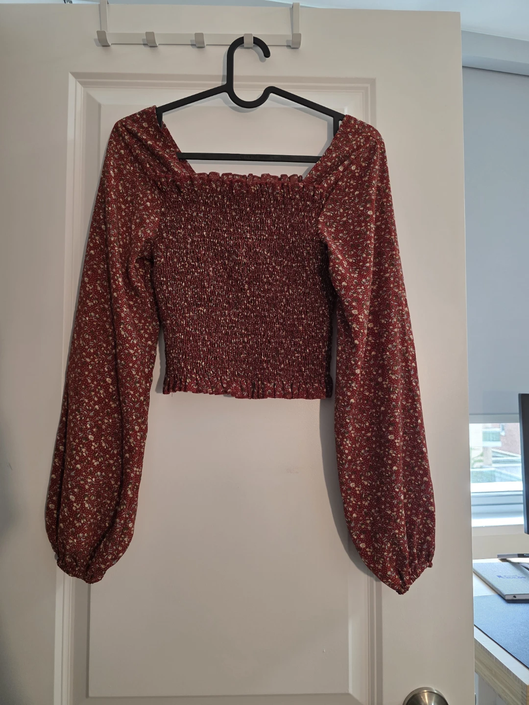 Red long sleeves blouse - photo 2