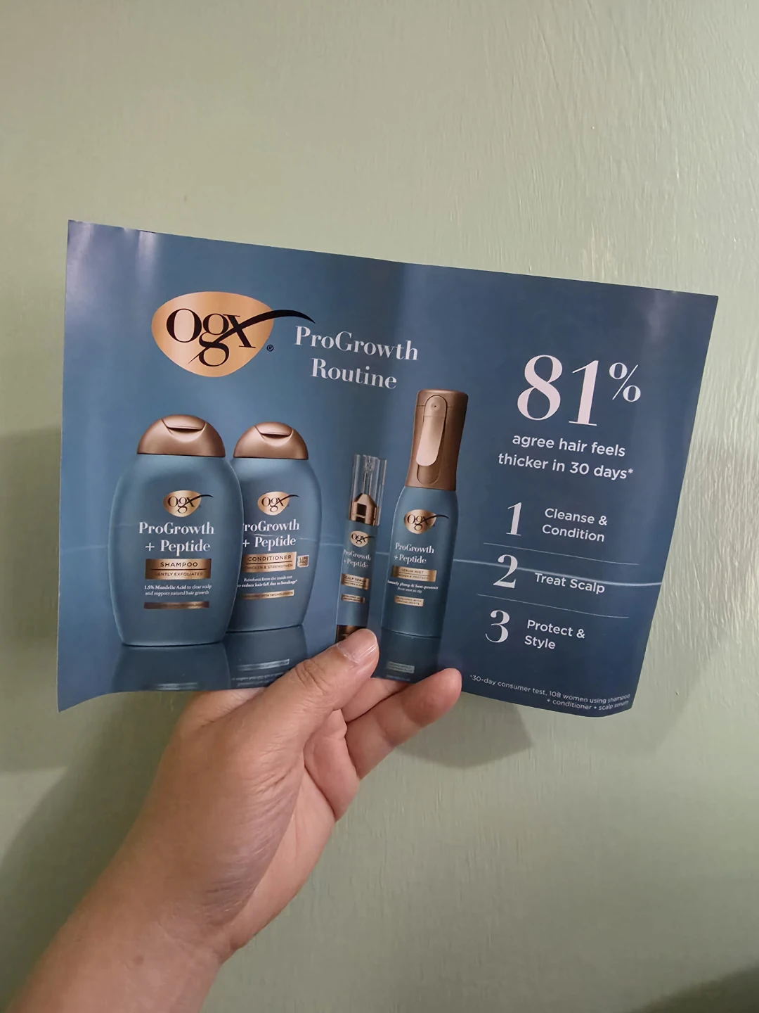OGX ProGrowth + Peptide Shampoo & Conditioner Sample - photo 2