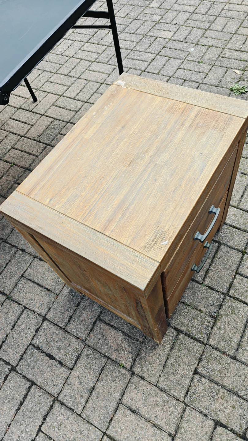 Wooden 2-Drawer Nightstand/End Table - photo 2