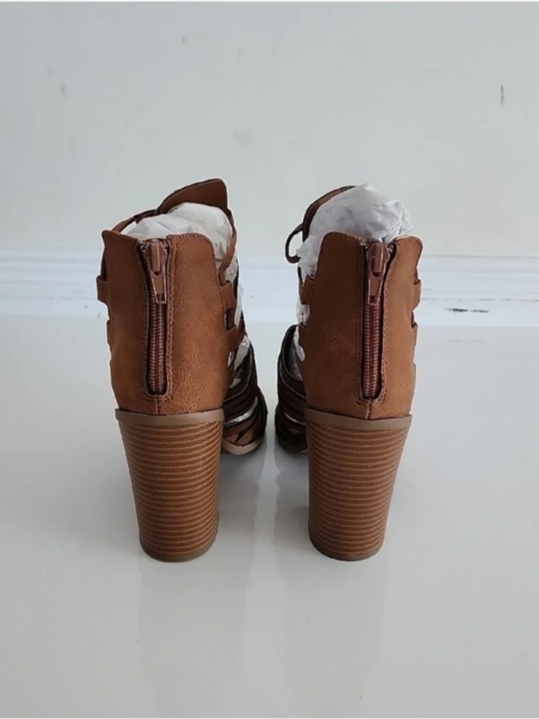 JustFab Brown Strappy Gladiator Heels - photo 5
