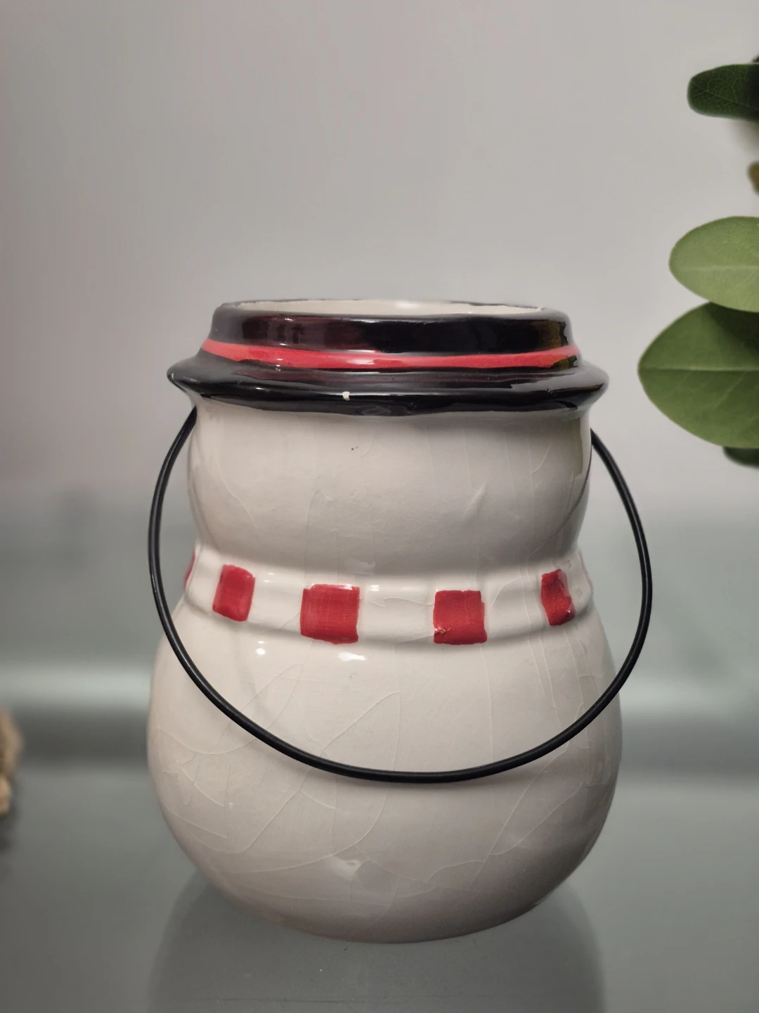 Ceramic Snowman Candle Holder - photo 2