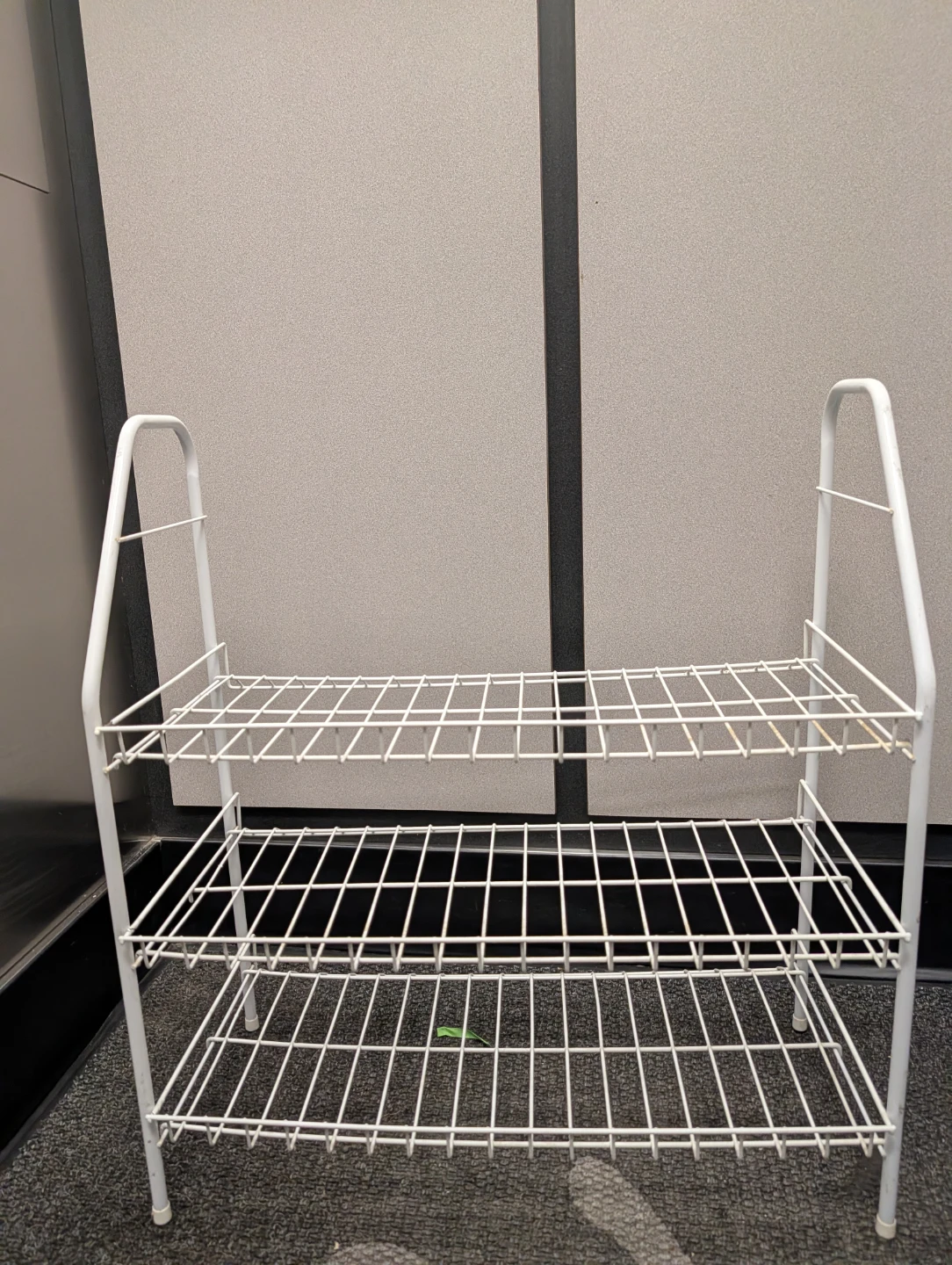 White 3-Tier Wire Shelf Unit