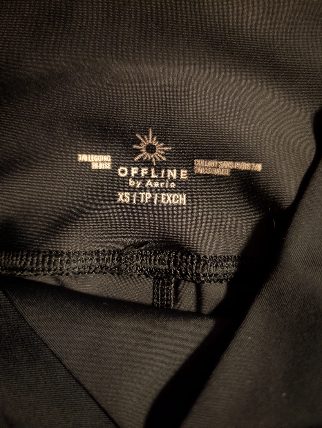 ⚽ Aerie OFFLINE Hi-Rise 7/8 Leggings shiny black