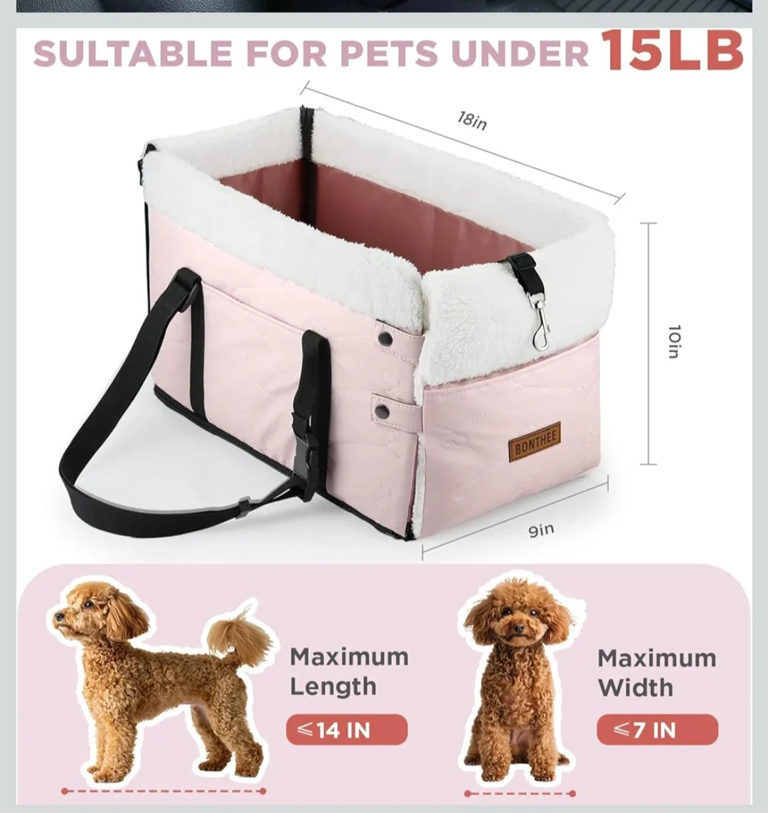 NEW Center Console Dog Car Seat for Small Dogs - photo 2