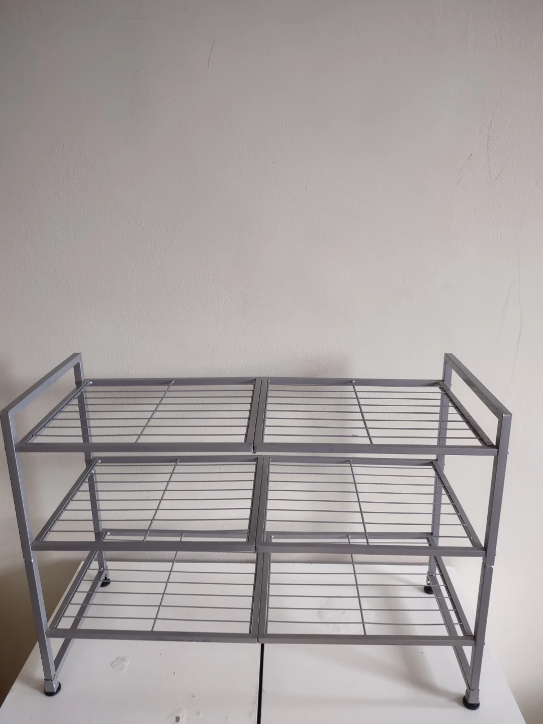 Grey Metal 4-Tier Shoe Rack - photo 2