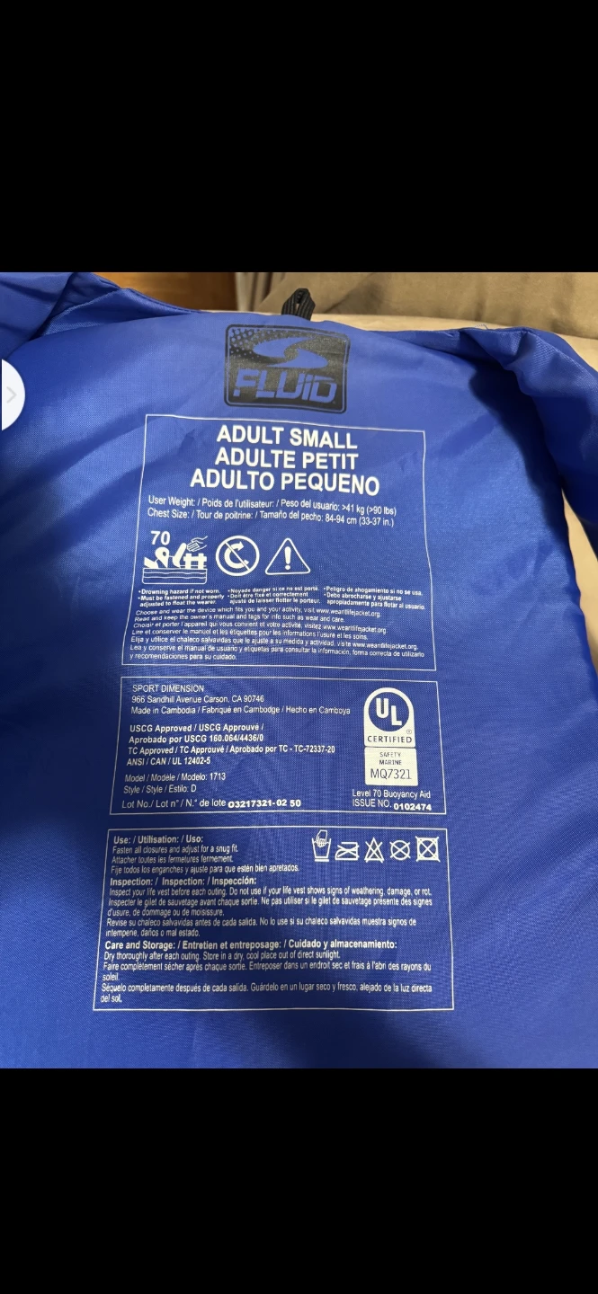 Fluid Adult Small Life Vest - photo 3