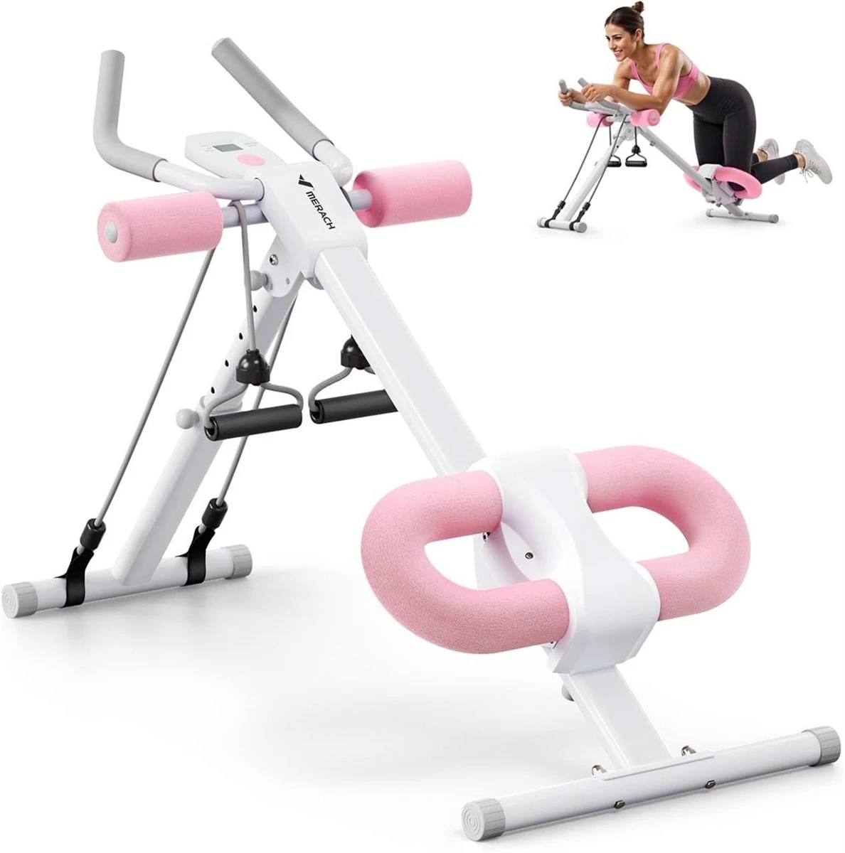 MERACKI Abdominal Trainer Machine with LCD Screen