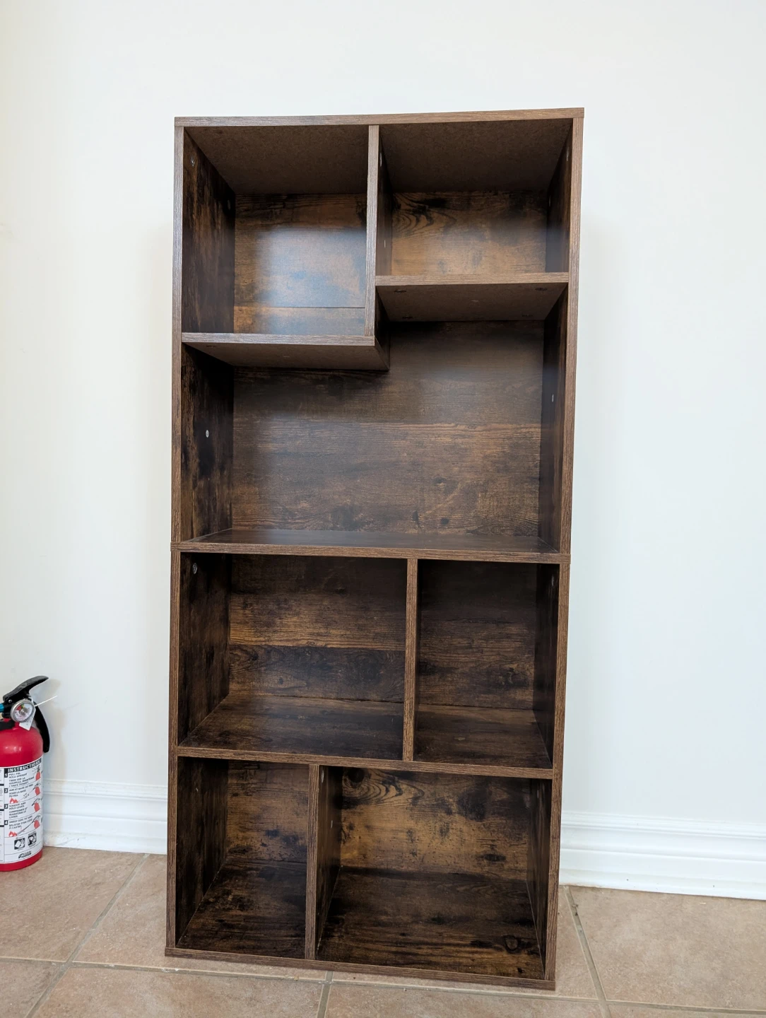 Rustic Brown 8-Cube Bookshelf