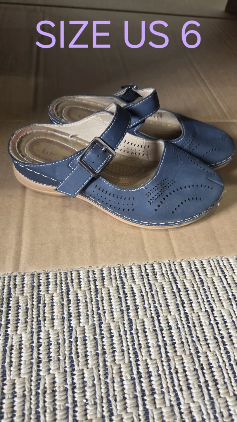 Women's Blue Mary Jane Flats Size US 6
