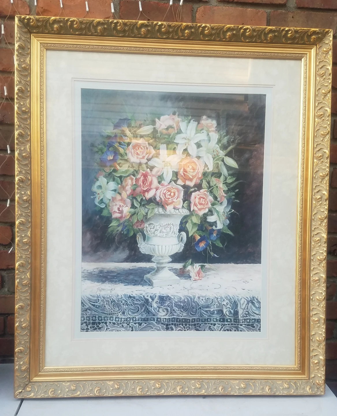 Very Large High Quality Floral Still Life Print Or Painting - photo 5
