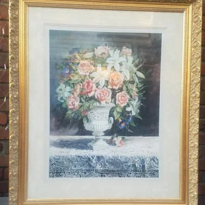 Very Large High Quality Floral Still Life Print Or Painting