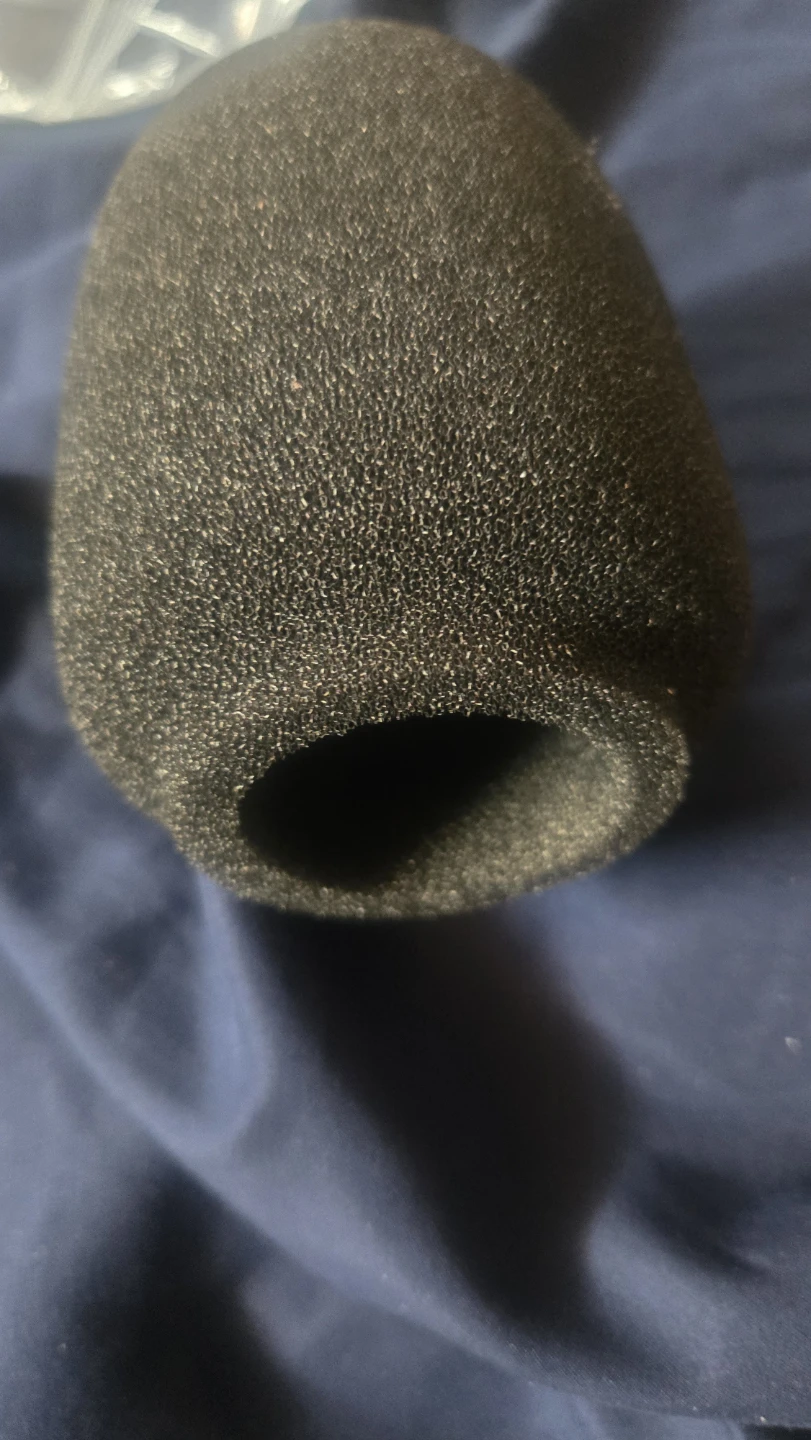 Black Foam Microphone Windscreen