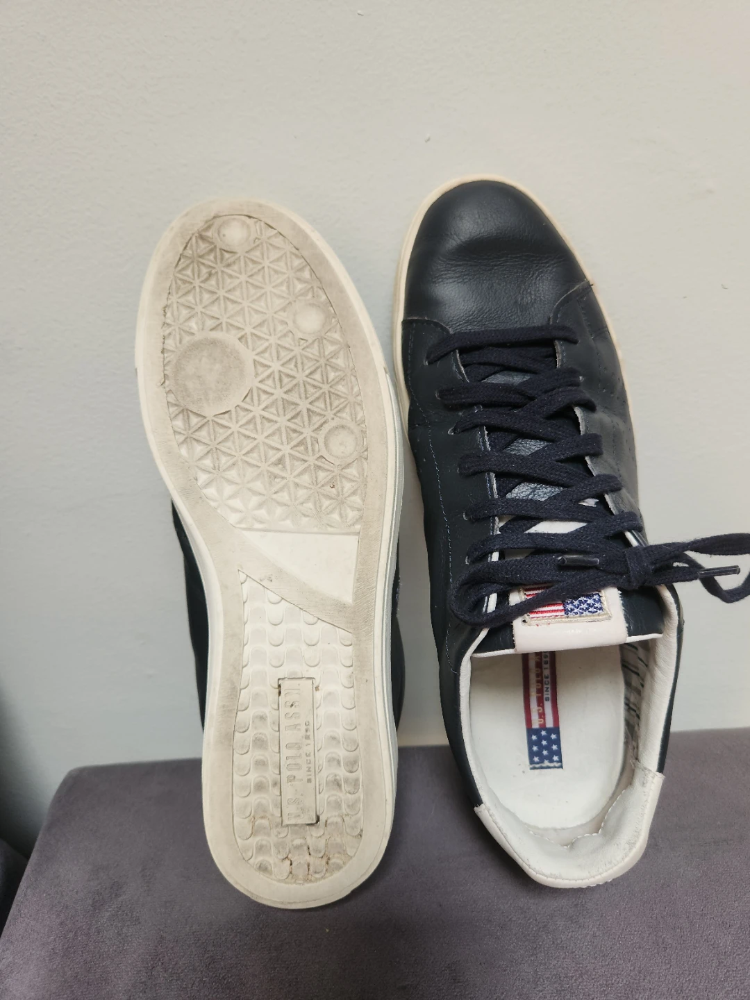 Polo Ralph Lauren Navy Leather Sneakers - photo 2