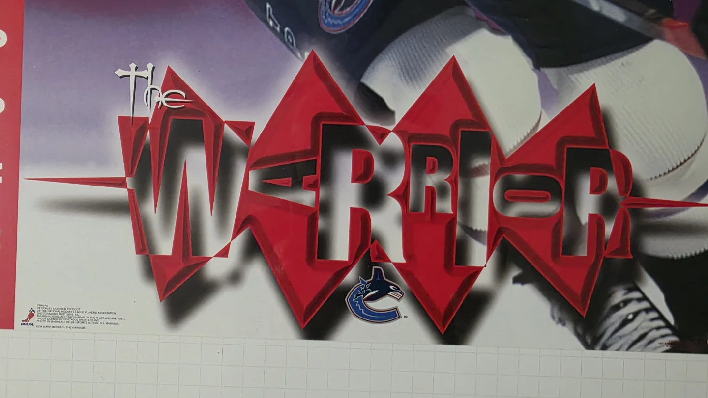 Vancouver Canucks Mark Messier "The Warrior" Framed Poster - photo 2