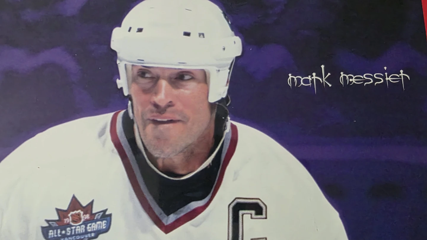 Vancouver Canucks Mark Messier "The Warrior" Framed Poster - photo 3