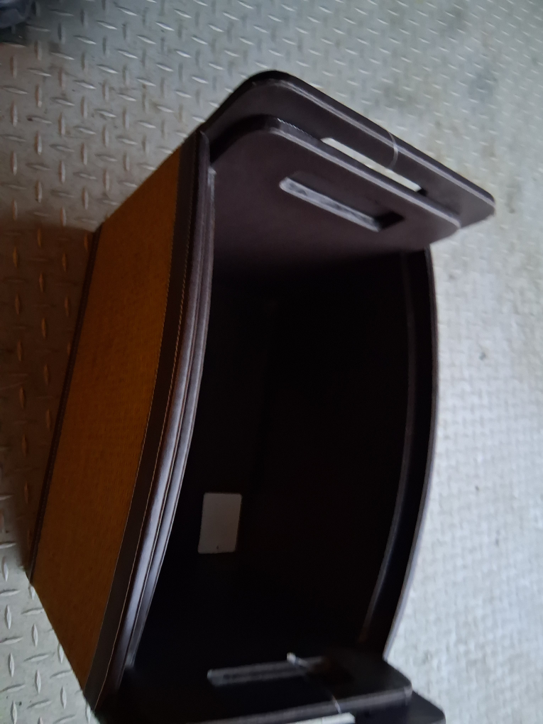 Set of 2 Brown Faux Leather Magazine Holders with Woven Sides - photo 2
