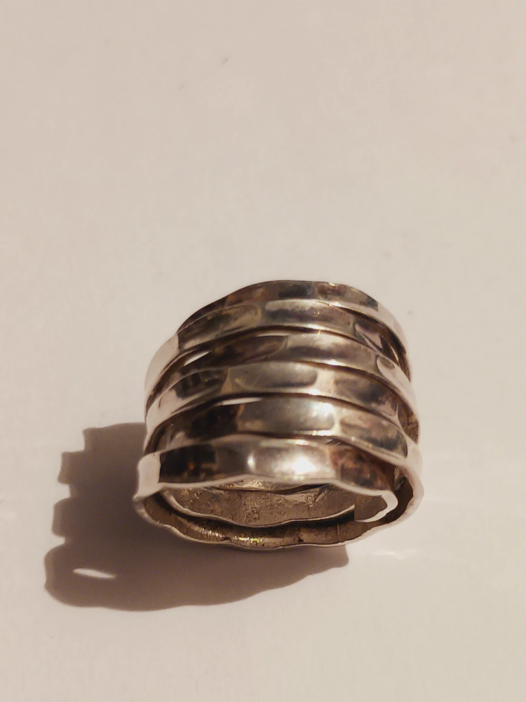 Sterling Silver 925 Stacked Spiral Ring. Size 6. - photo 2