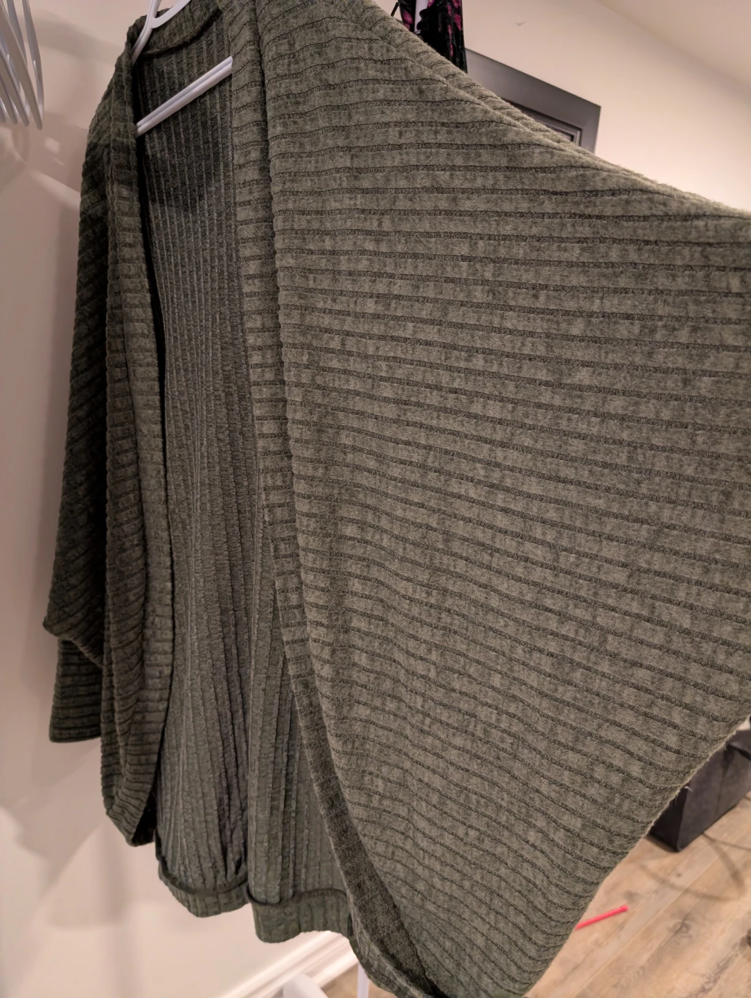 Olive Green Ribbed Cardigan - photo 2