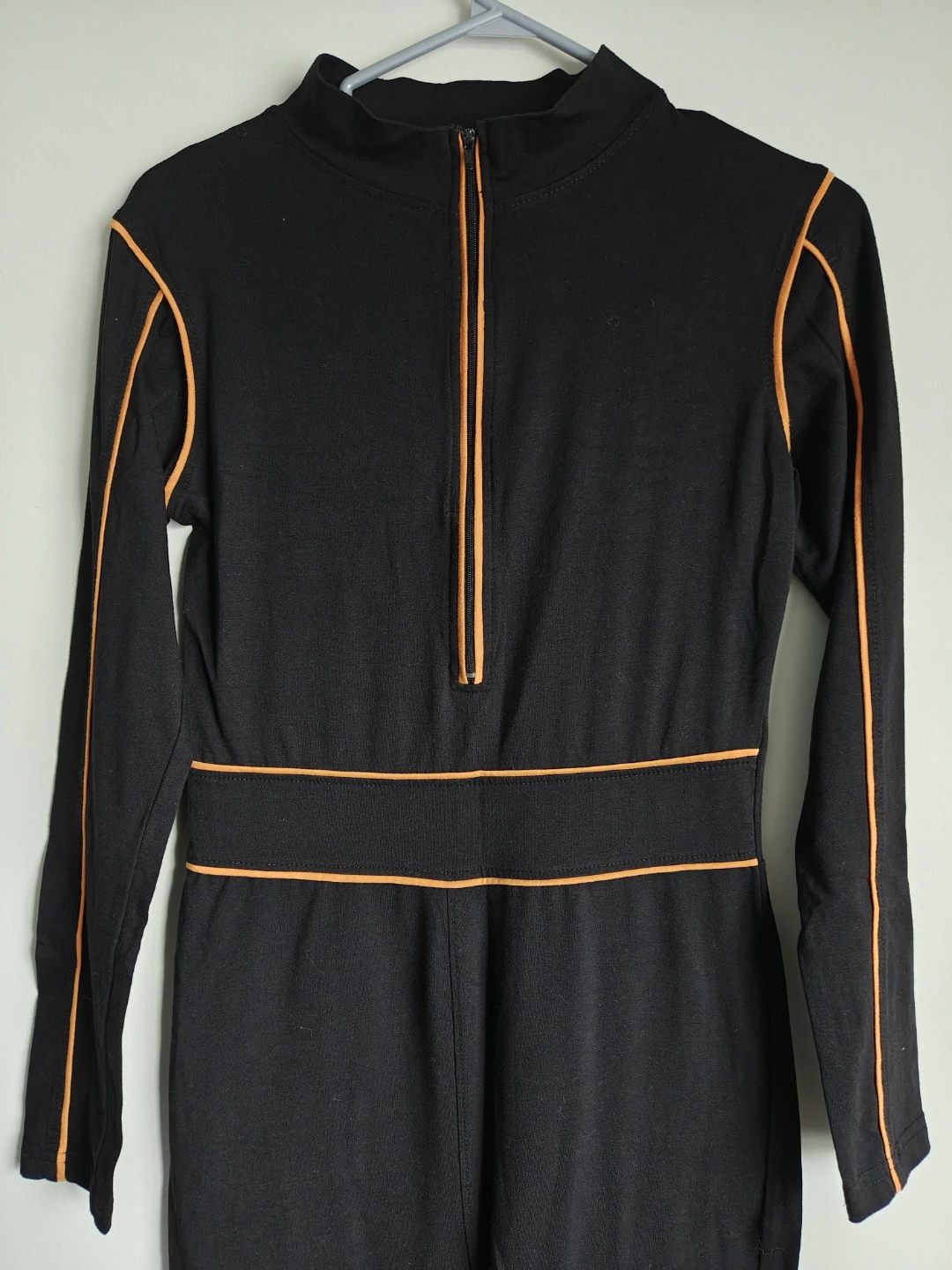 Missguided Black Jumpsuit with Orange Trim - photo 4