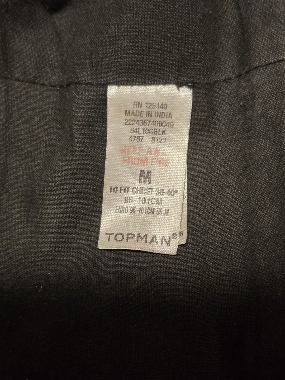 Geniune black leather topman biker jacket - photo 5