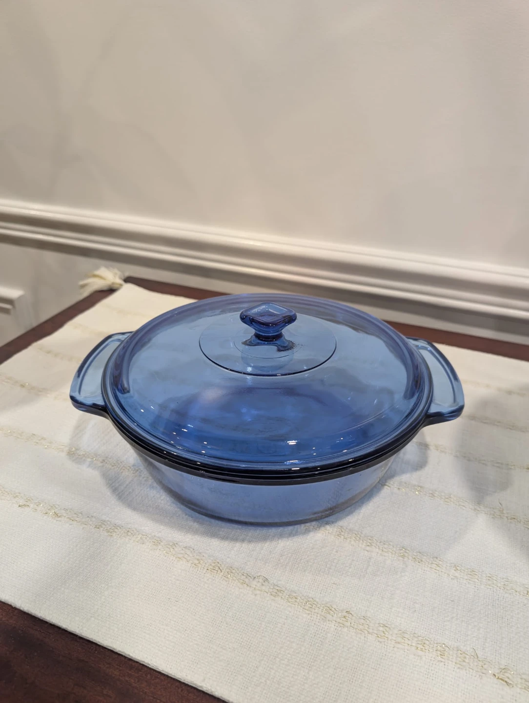 Anchor Hocking Blue Cobalt Glass Casserole Dish with Lid
