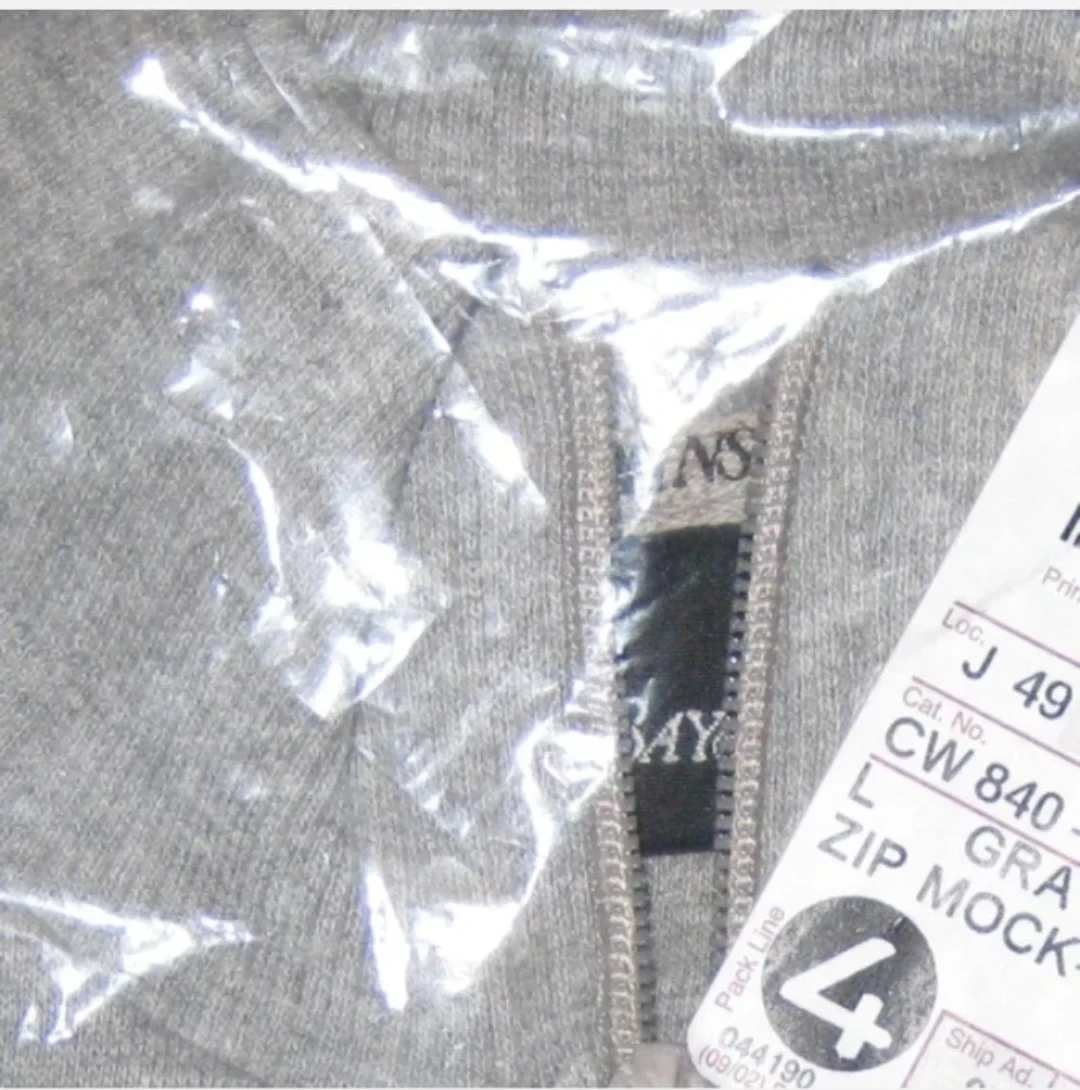 New Zip MockNeck Sweatshirt Size L 12 14 Gray pullover - photo 3