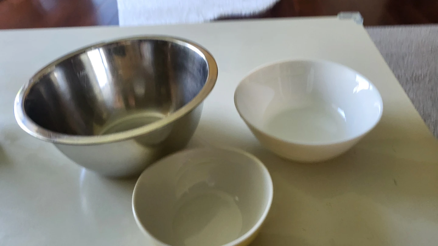Mixing Bowls Set - Stainless Steel & Ceramic - photo 2