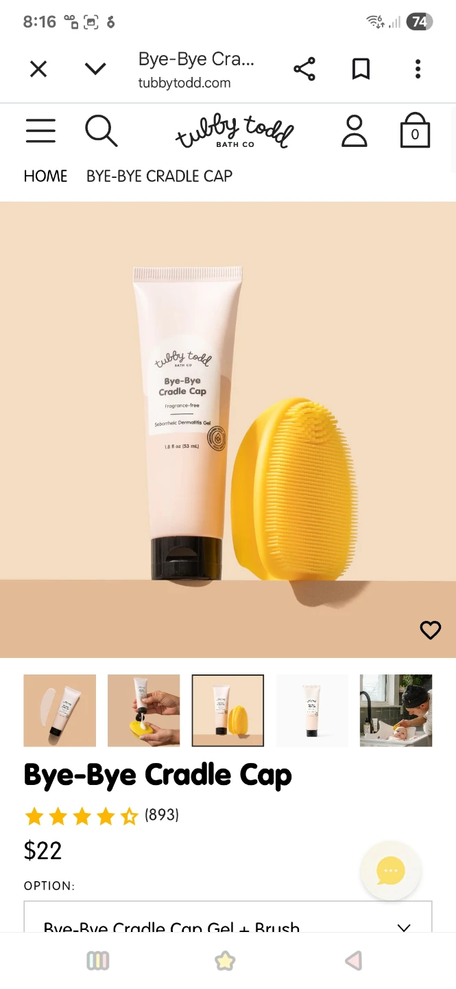 Tubby Todd Bye-Bye Cradle Cap Gel + Brush - photo 2