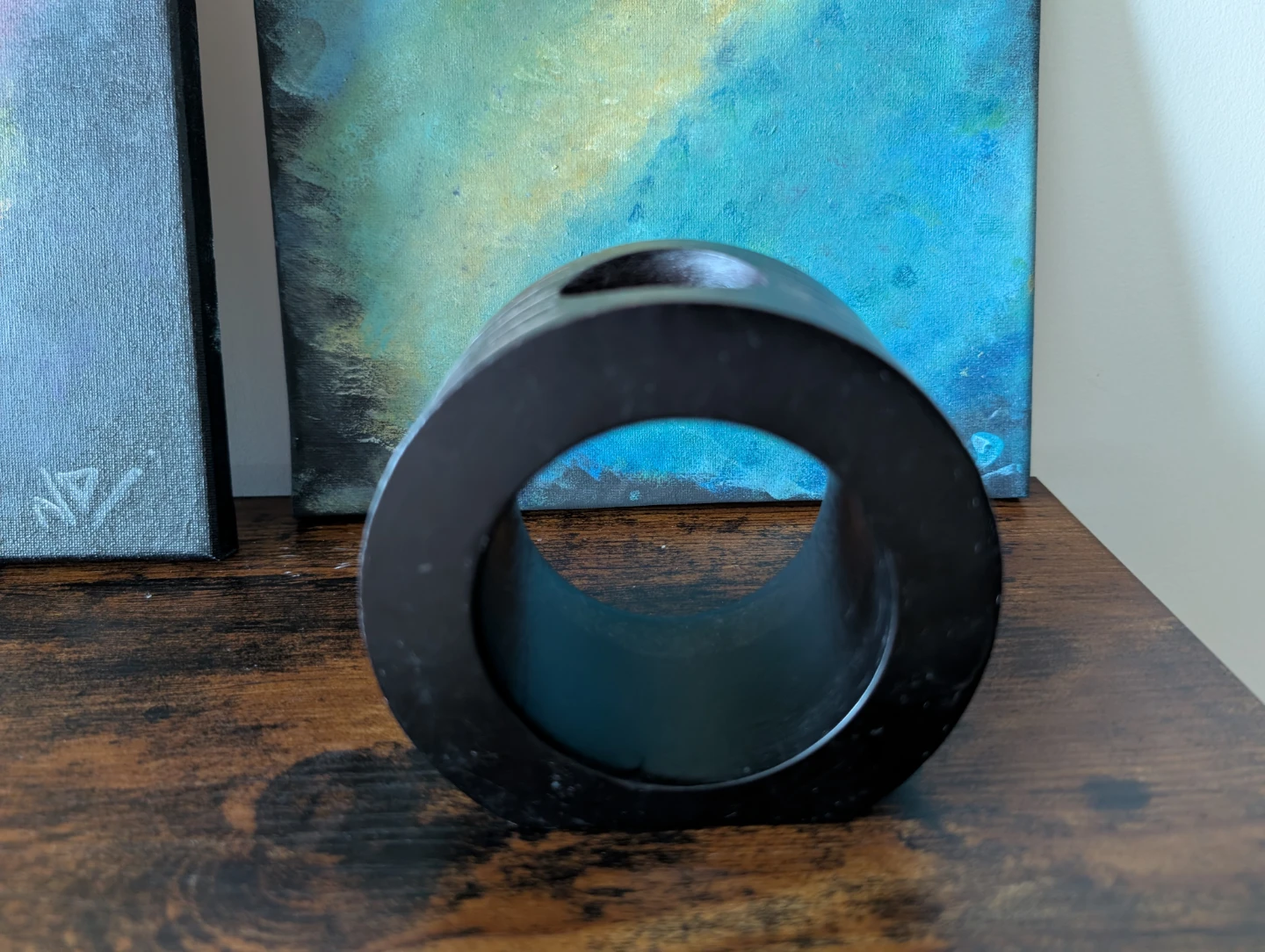 Wooden tealight candle holder - photo 2