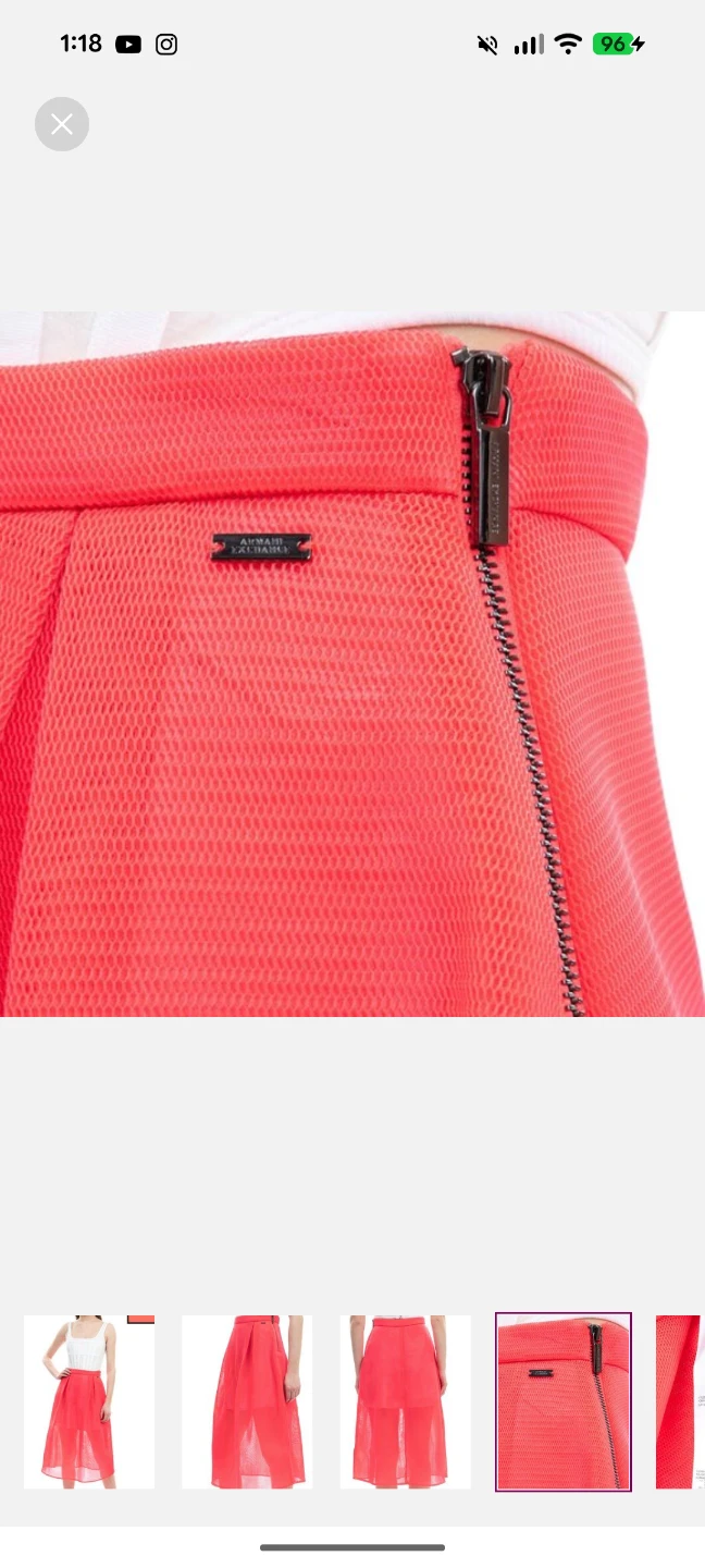 Armani Exchange Coral midi skirt/ mesh overlay (sz 2, new) - photo 4