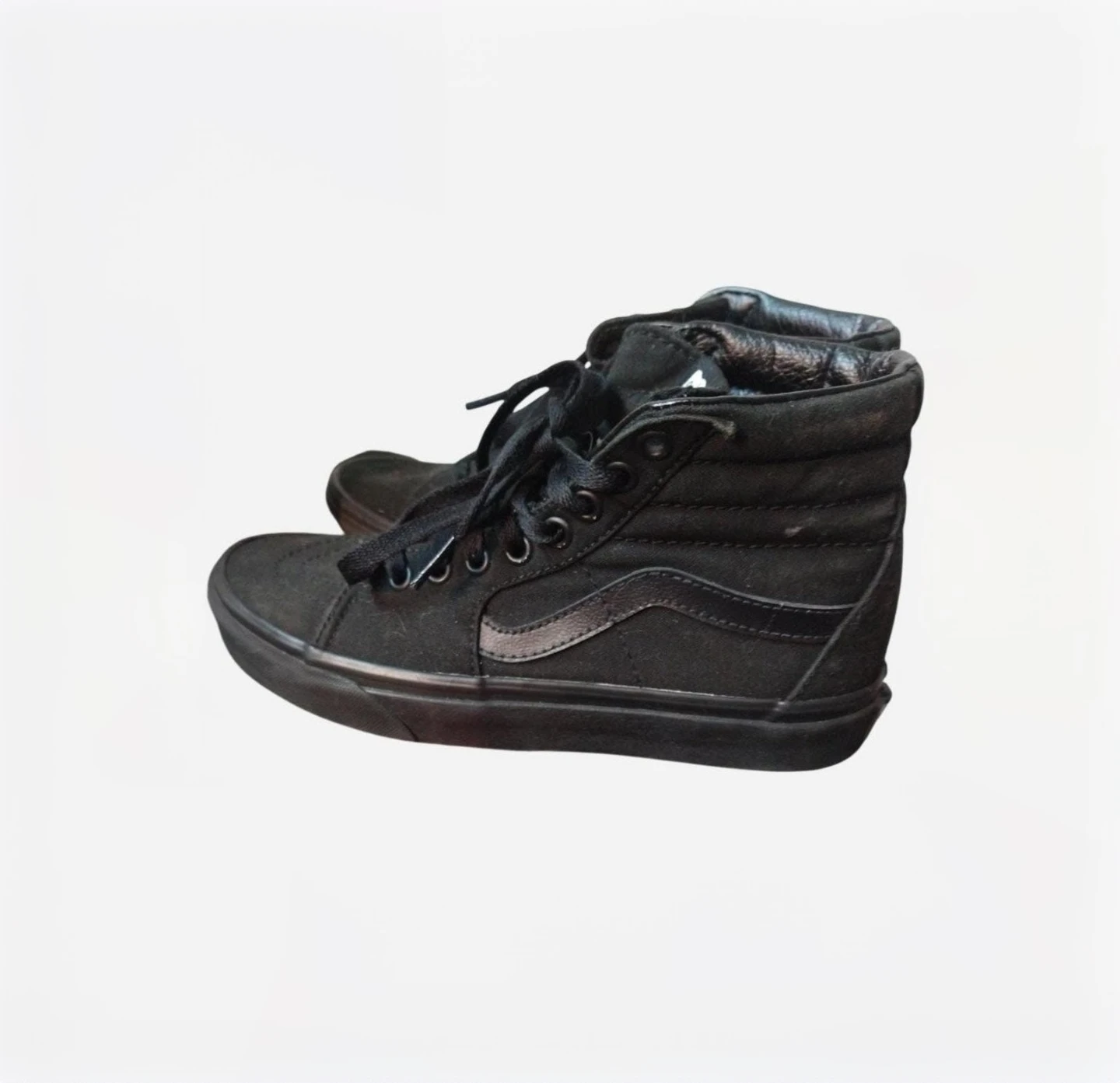 2 pairs of Vans Sk8-Hi High Tops1 Black Pair 1 White Pair Size 7 - photo 5
