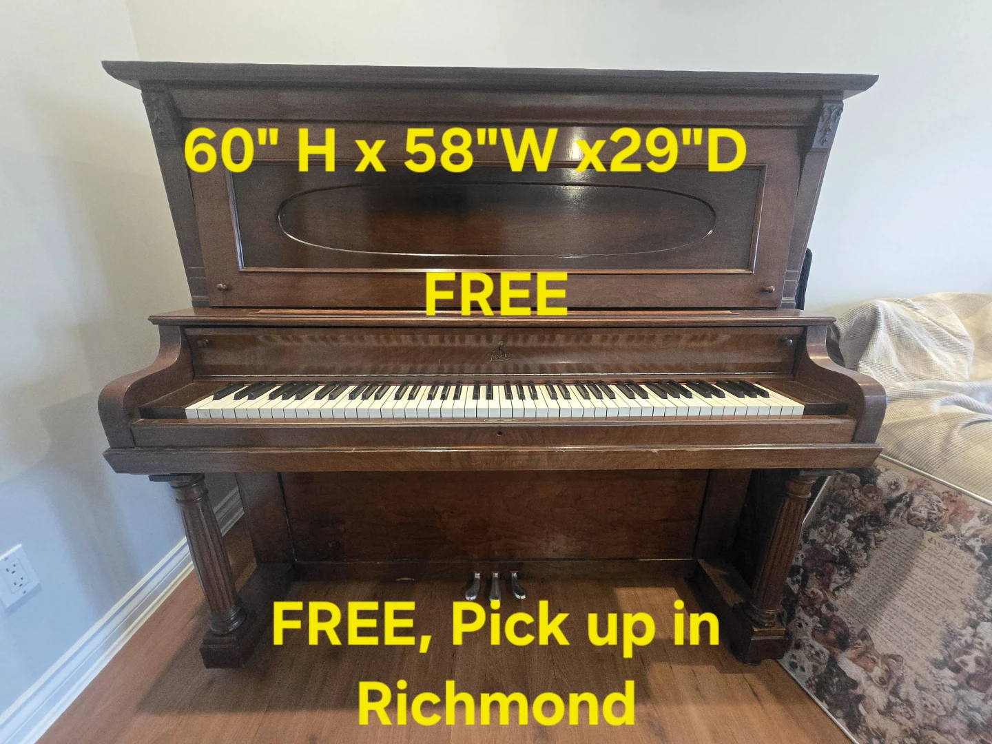 Lewis Upright Piano Antique