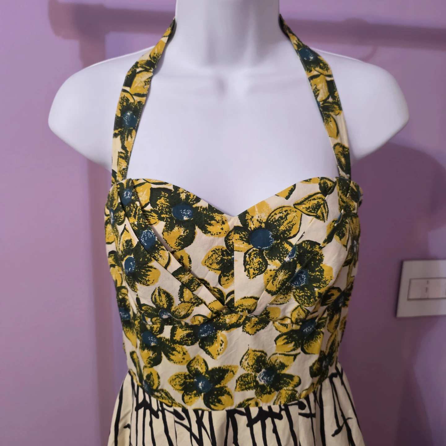 Anthropology Girls from Savoy Floral Halter Dress Size 2 - photo 2