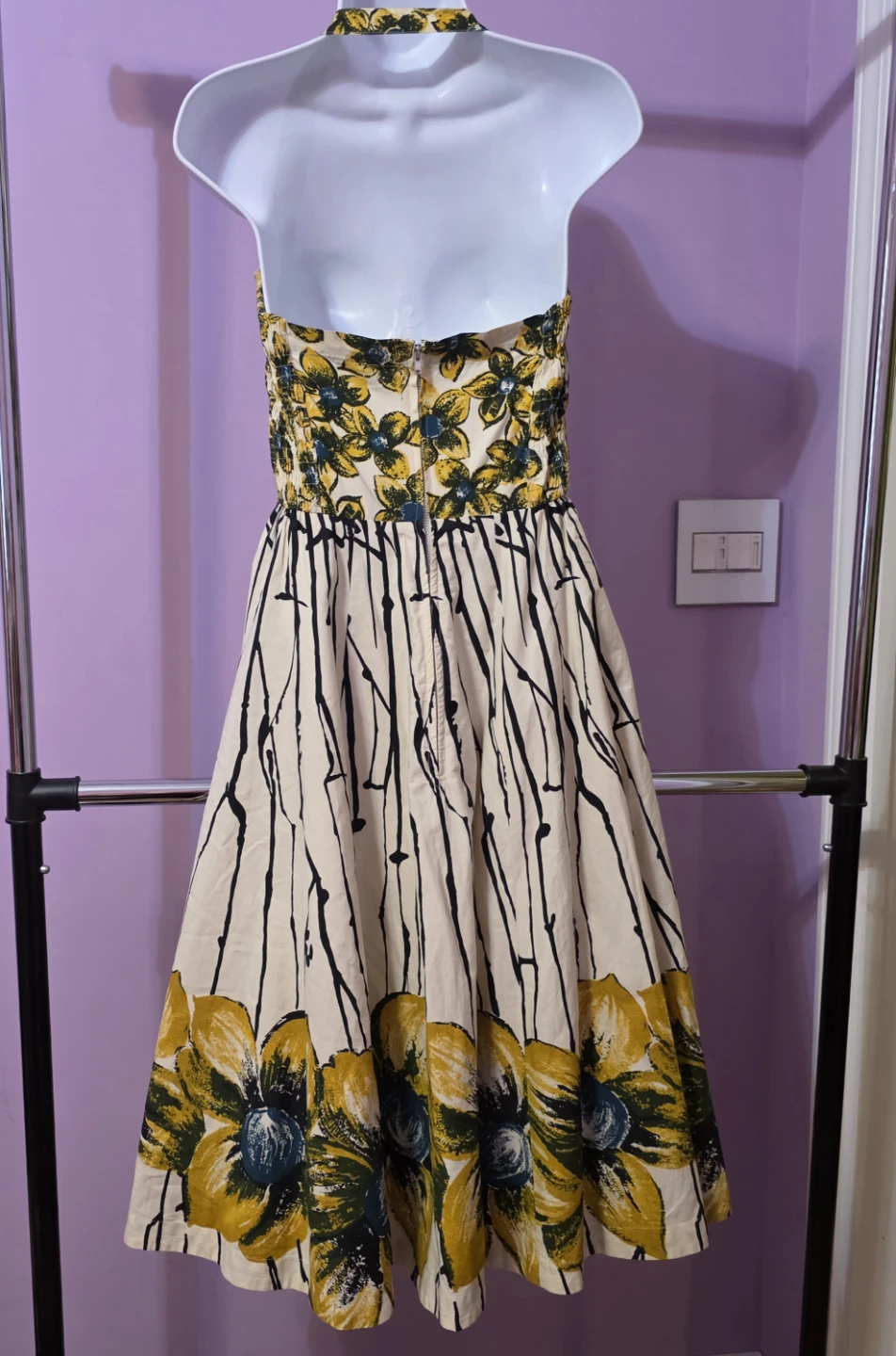 Anthropology Girls from Savoy Floral Halter Dress Size 2 - photo 3