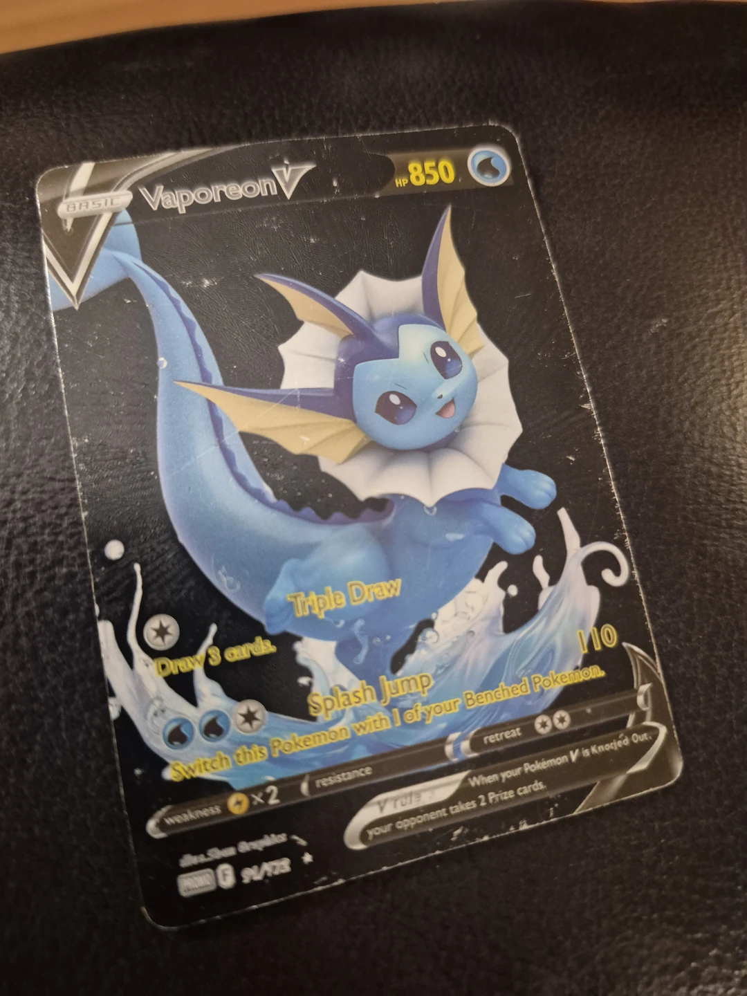 Pokemon Vaporeon V Trading Card
