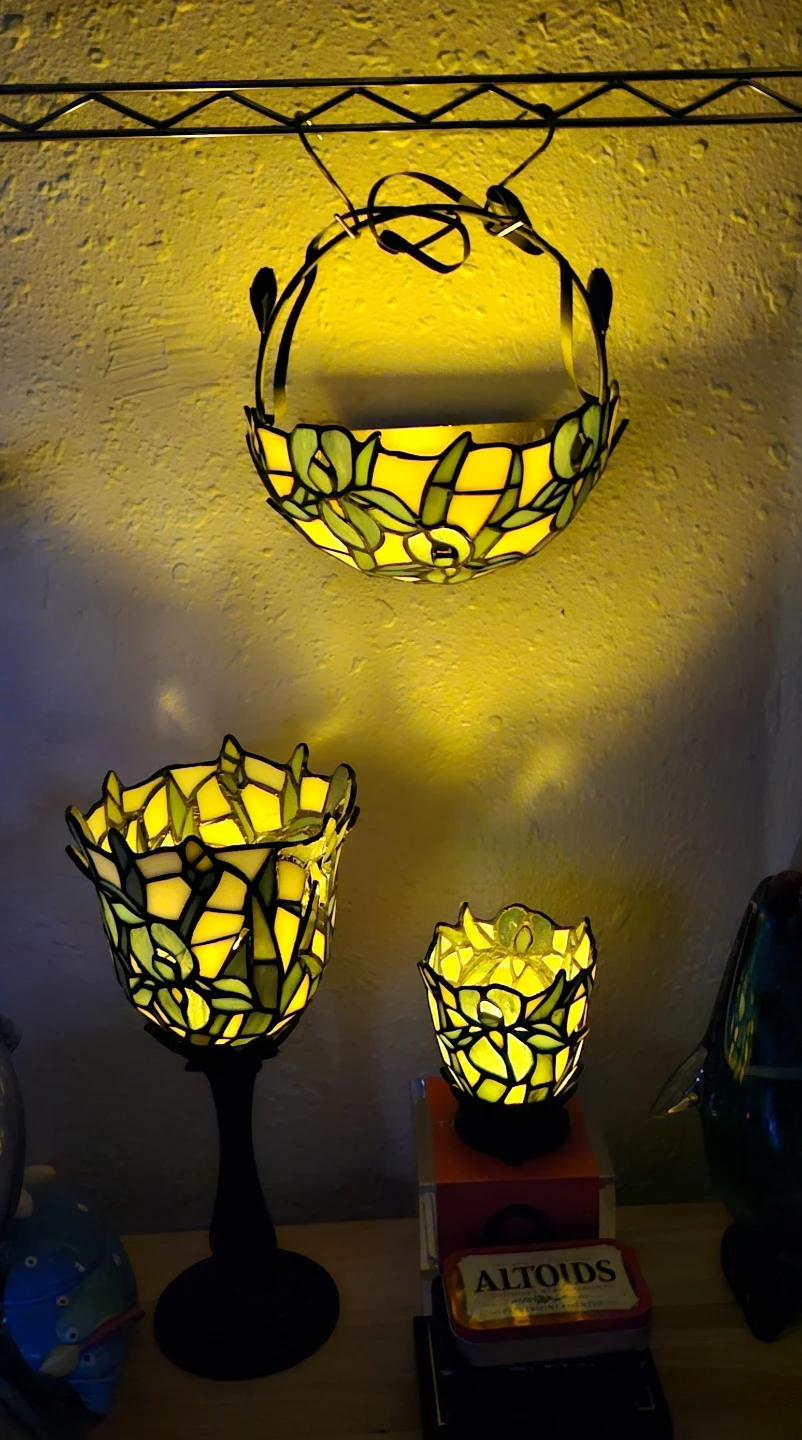 Tiffany Style Stained Glass PartyLite Set - photo 3