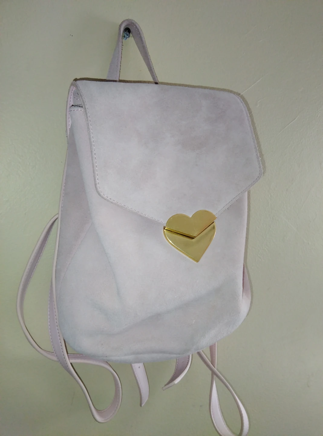 Dear Drew Pink Suede Heart Backpack