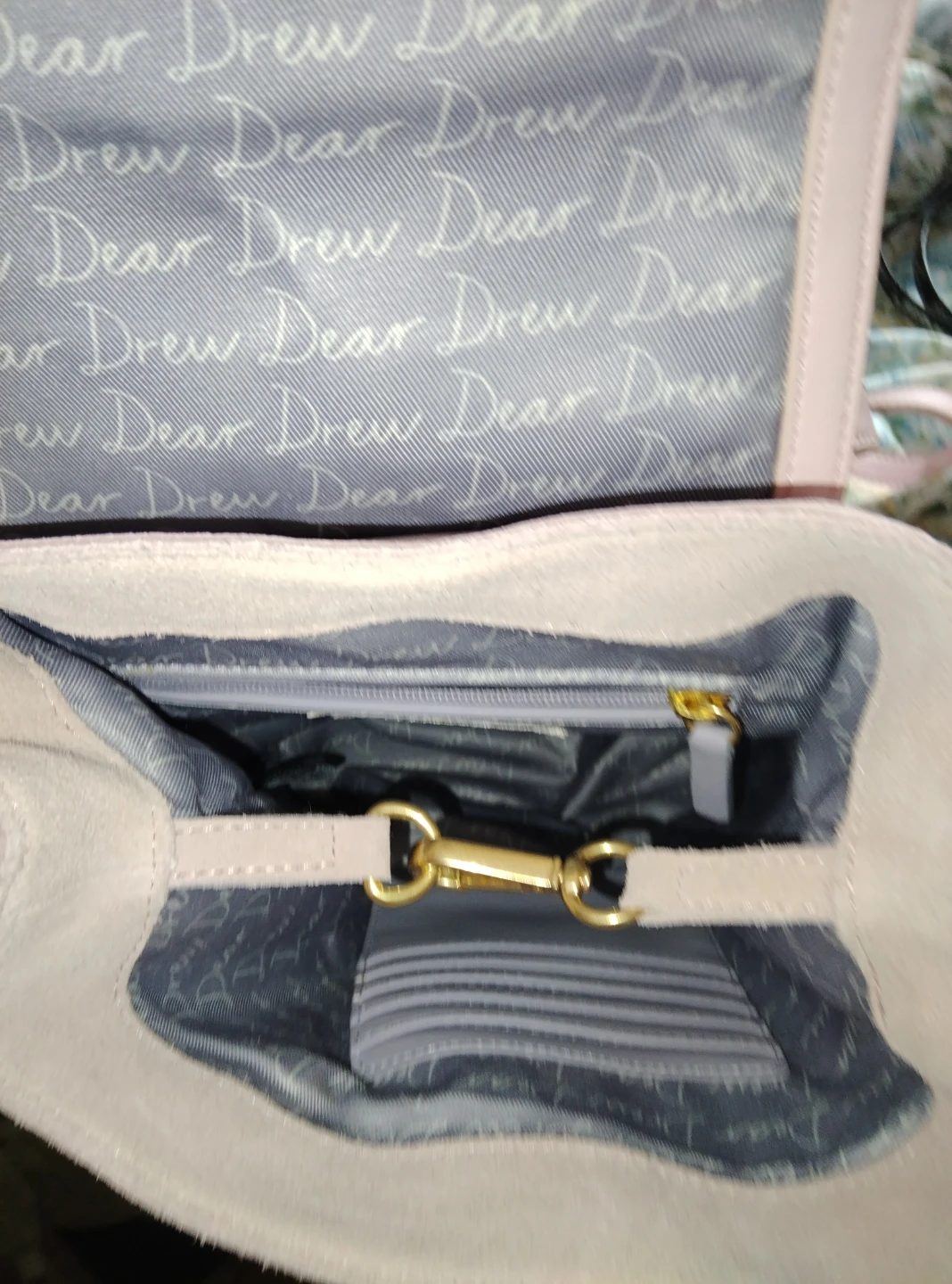 Dear Drew Pink Suede Heart Backpack - photo 4