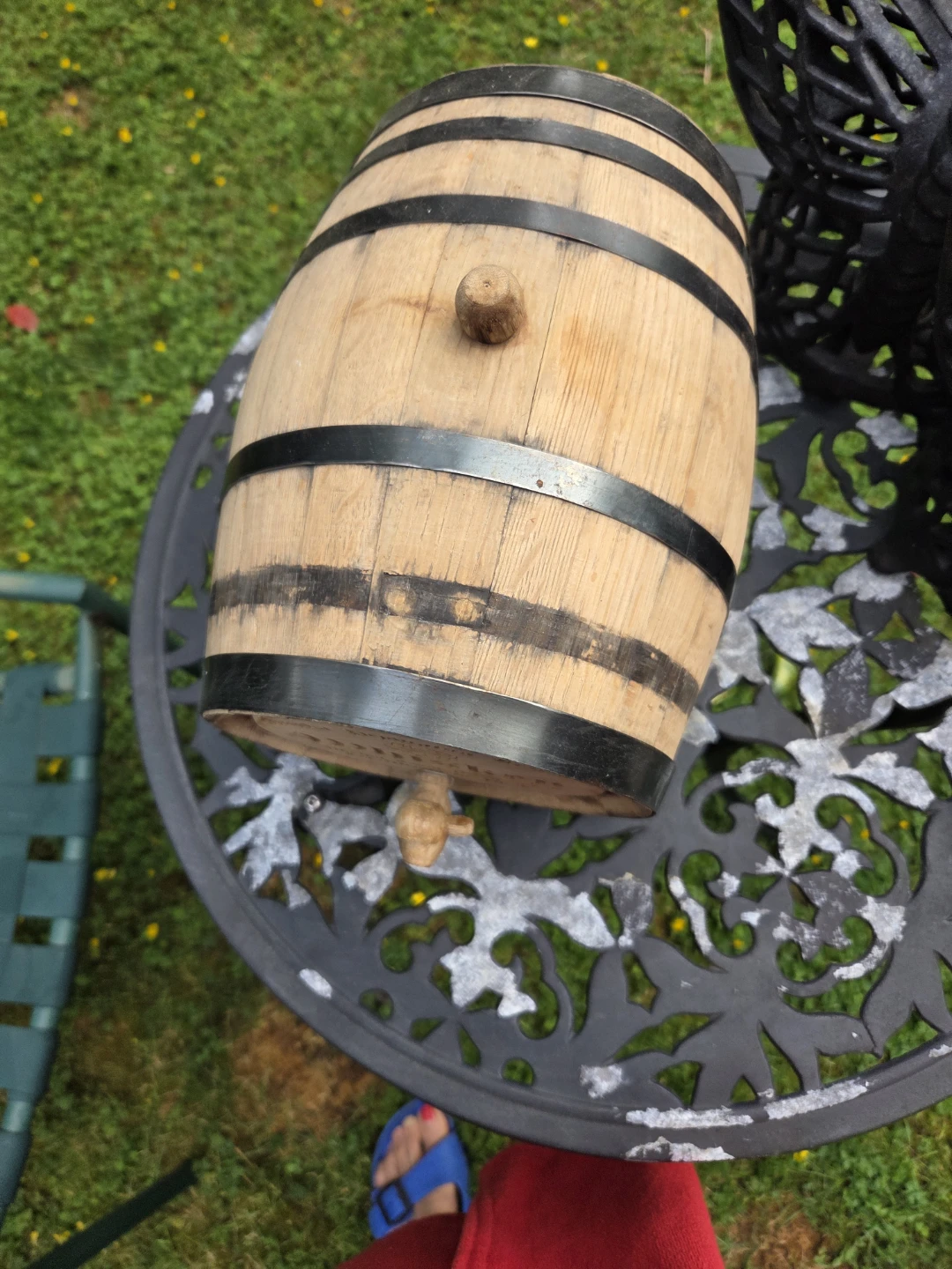 Wooden Barrel Aged Whiskey Decorative Oak Keg with Tap - photo 2
