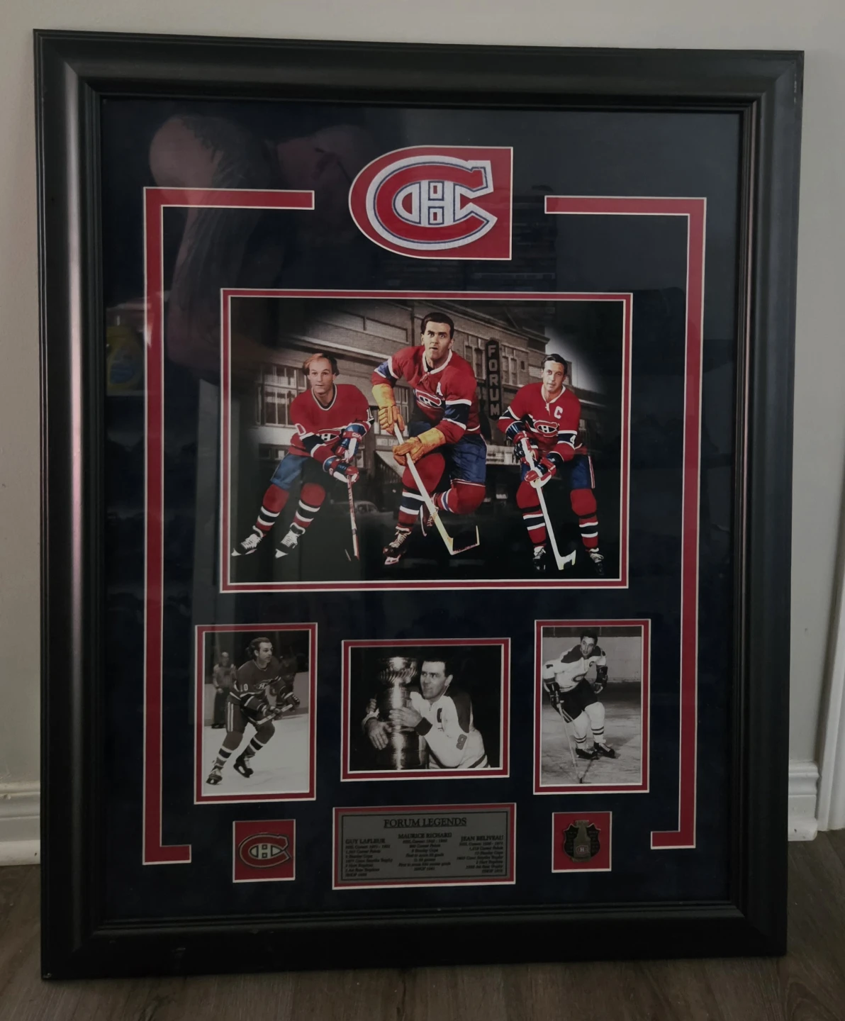 Framed Montreal Canadiens Forum Legends Hockey Memorabilia